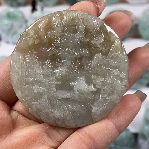 翡翠颈饰未镶嵌龙行天下福利