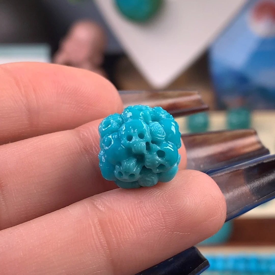 绿松石未镶嵌珠宝奇石14mm