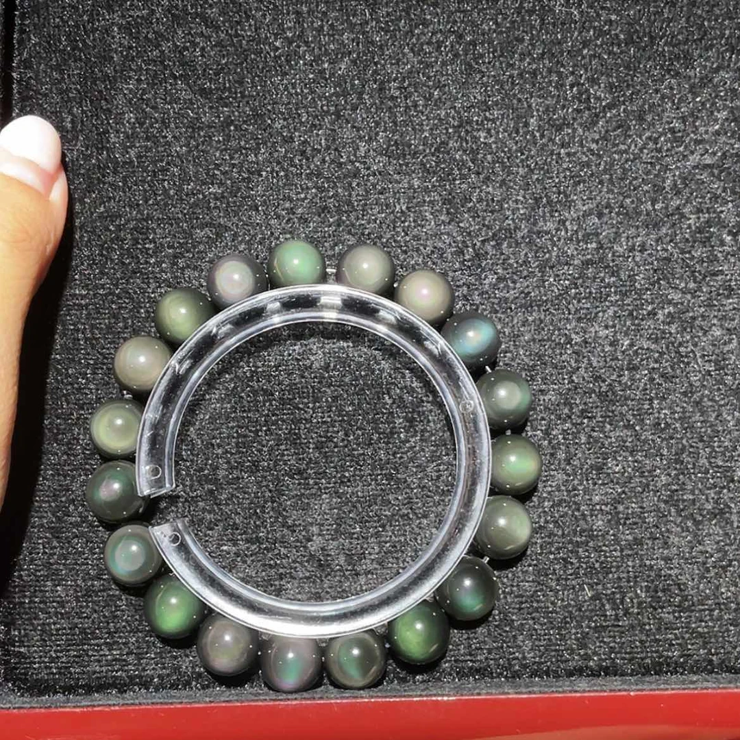 【闪购商品】未镶嵌黑曜岩手串幹***]