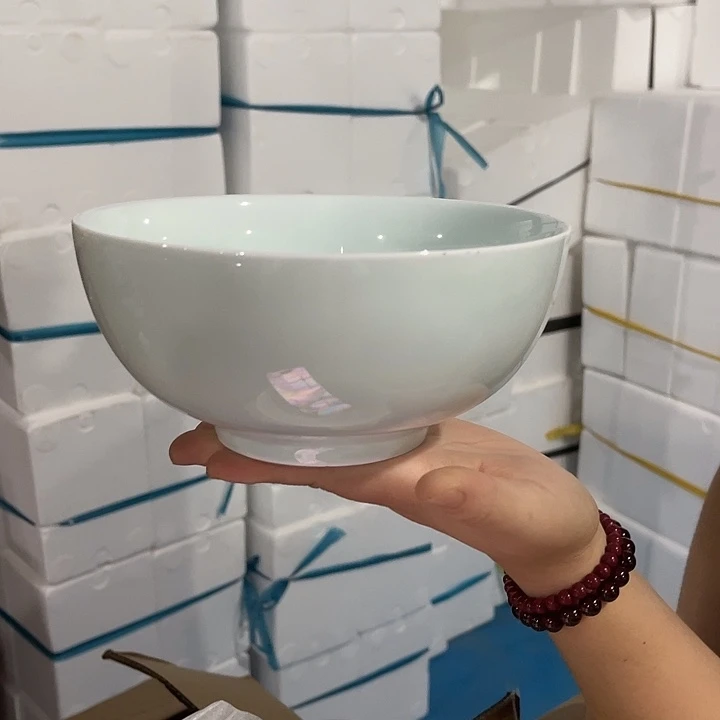 瓷片清黛七英寸罗汉面碗四个，包邮