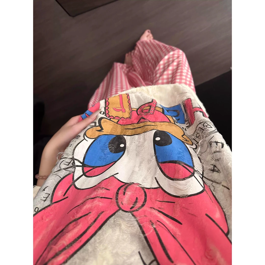 甜美黛西唐老鸭印花短袖睡衣女夏季薄款大码宽松居家服套装可外穿