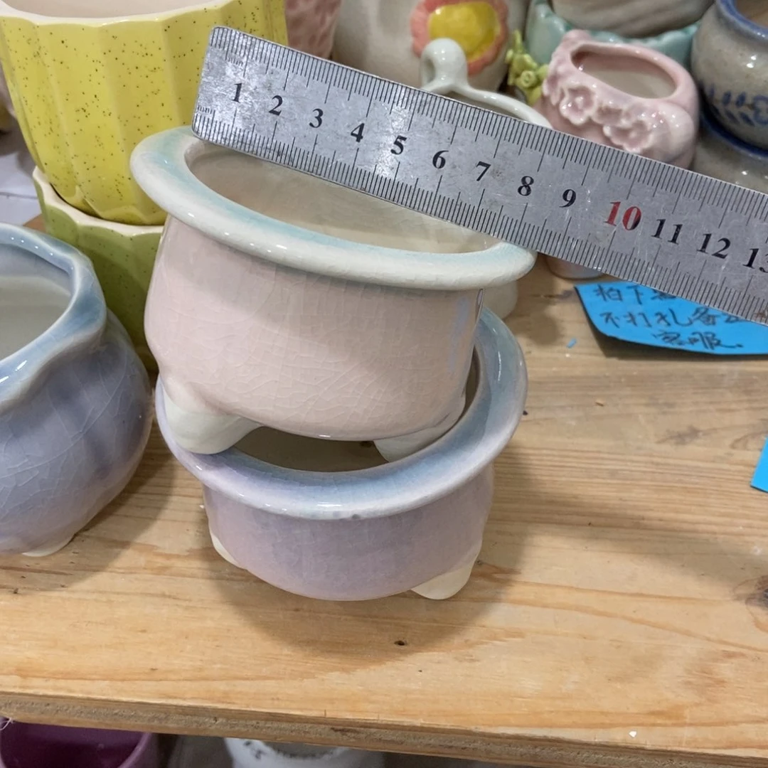 红陶高温陶瓷花盆满12米包邮