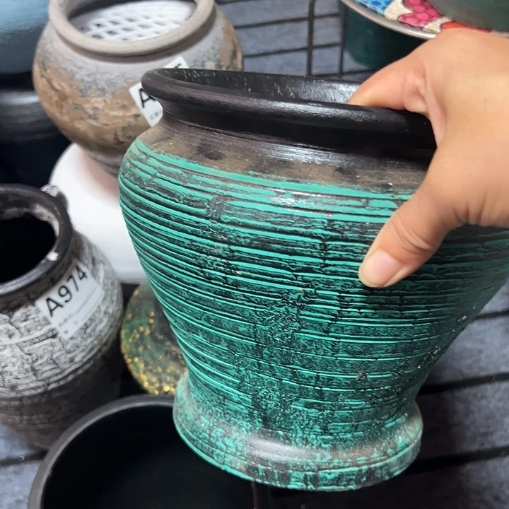 粗陶盆有孔高19口18