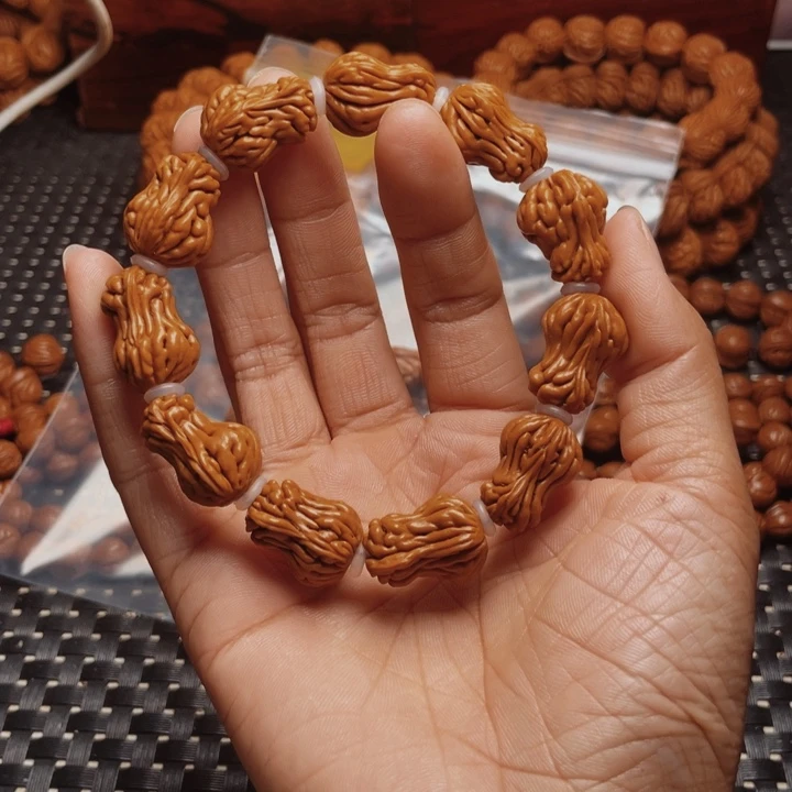 桃核手串龙纹桃核