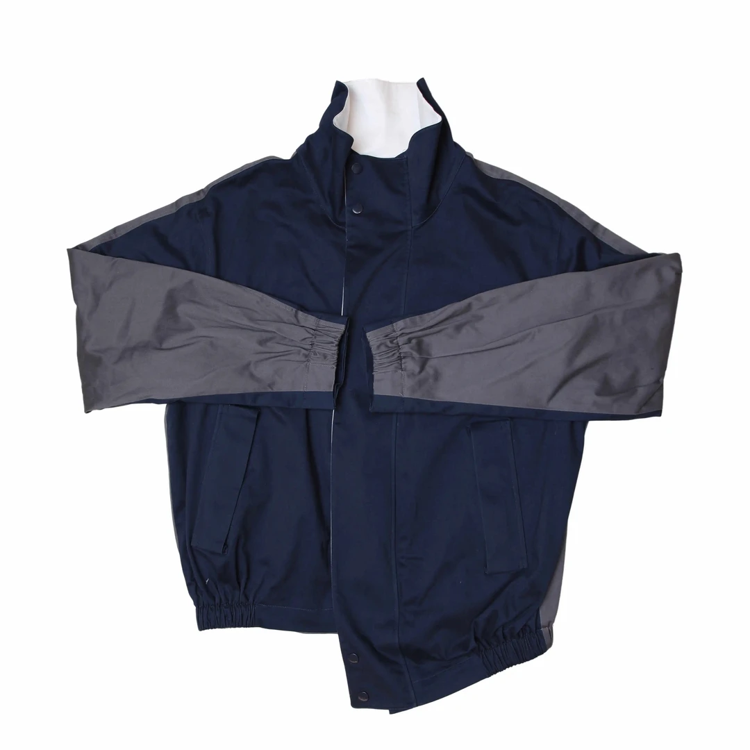 COEMES 设计师品牌2025春季新款拼接撞色立领夹克外套女防风上衣