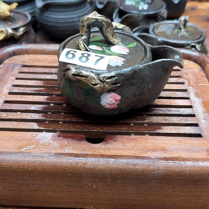 纯手工制作粗陶茶具