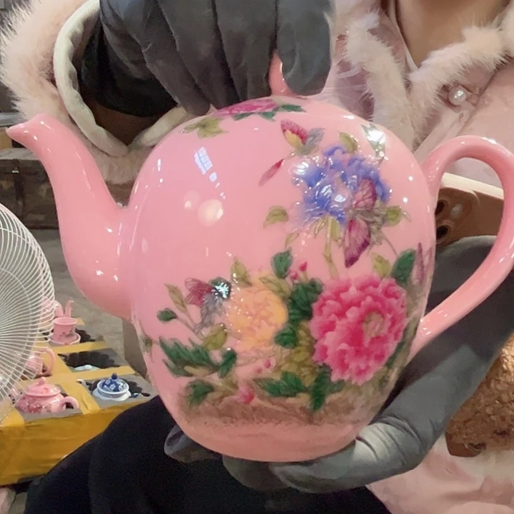 陶摆件景德镇高温瓷壶