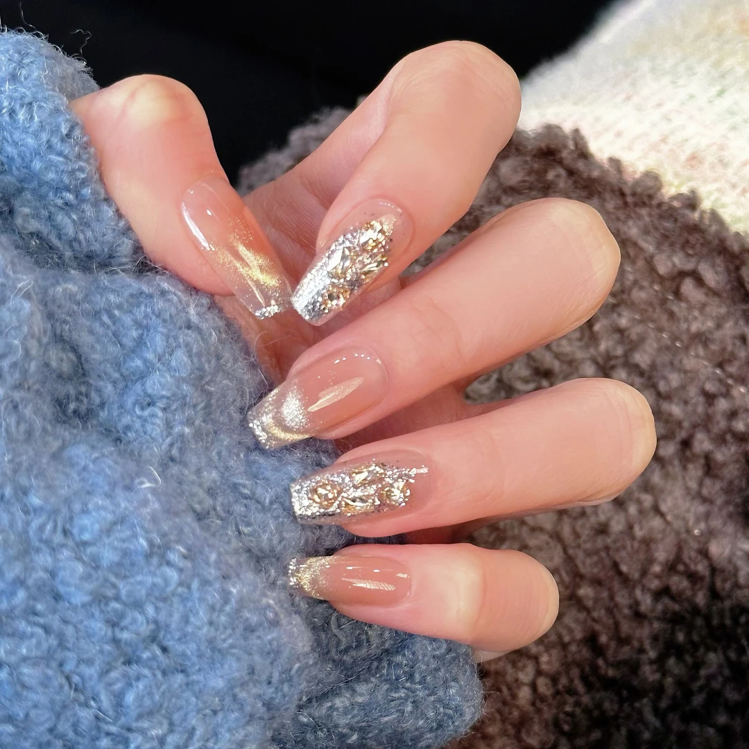 【塞纳河畔】纯手工穿戴甲10片高级感显白气质美甲贴片