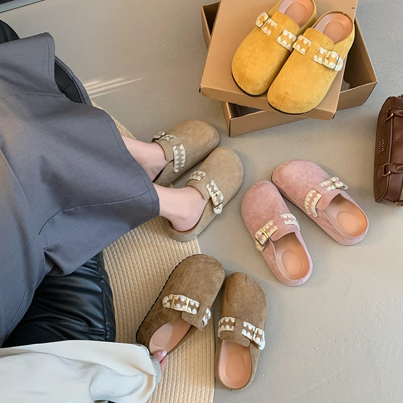 【断码清仓】半托卡皮巴拉洋气时尚厚底5厘米夏季外穿半拖鞋女鞋子