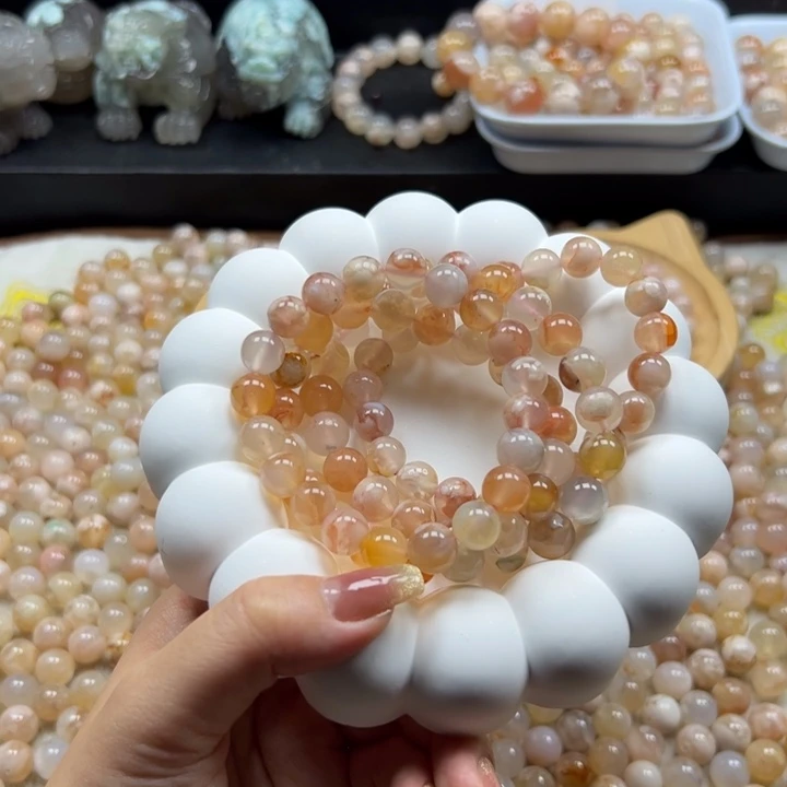 玛瑙/玉髓未镶嵌手链9mm 1条