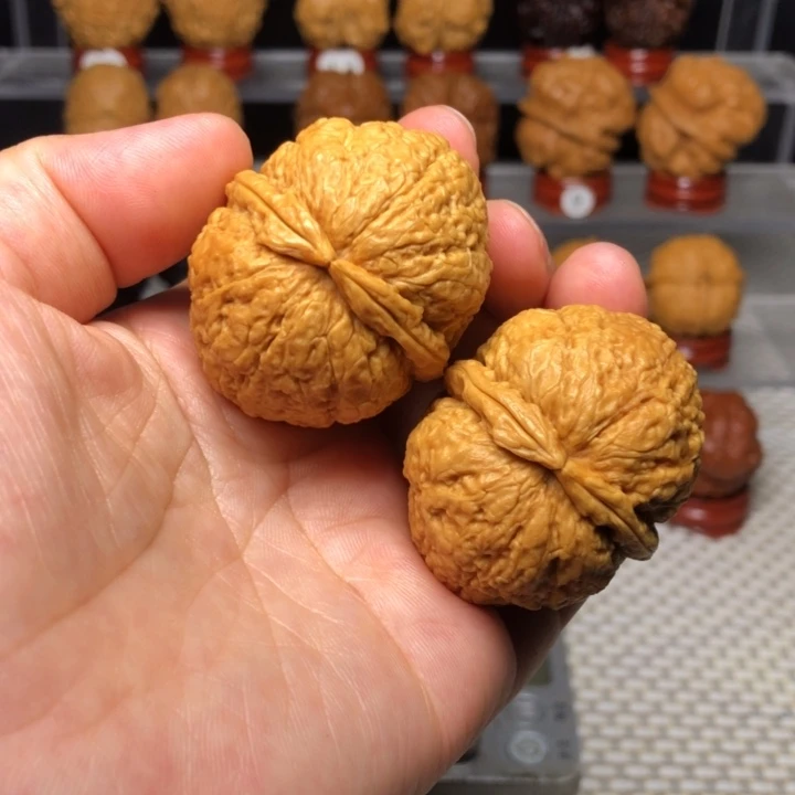 把件文玩核桃42擂鼓双金锤