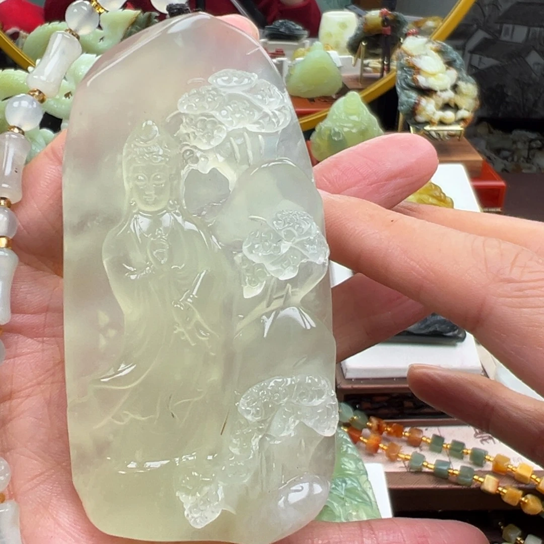 岫玉未镶嵌挂件挂件