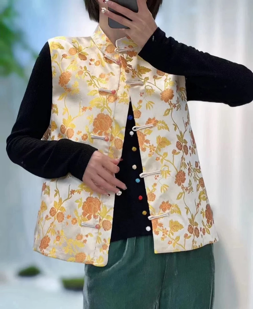 新中式国风马甲女上衣-- 298-- 微瑕品！！！ ---    NO退NO换！