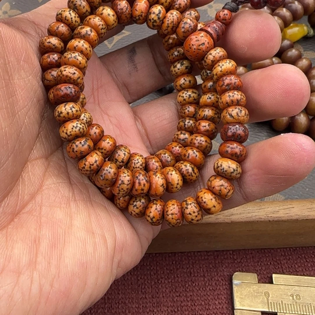 琉璃颈饰七*藏弟出品，藏区老念珠100颗