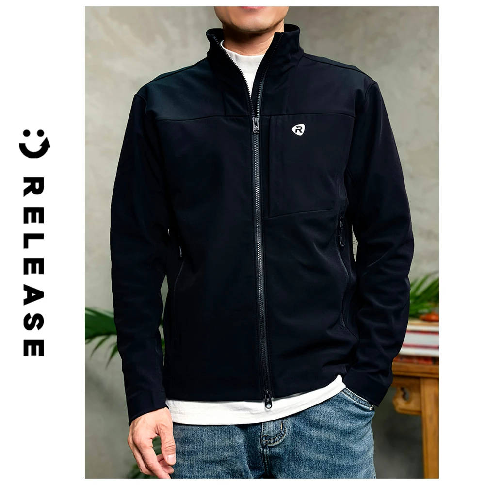 RELEASE【软壳1号加绒笑脸夹克】凯家连帽立领男女户外冲锋衣R51J05