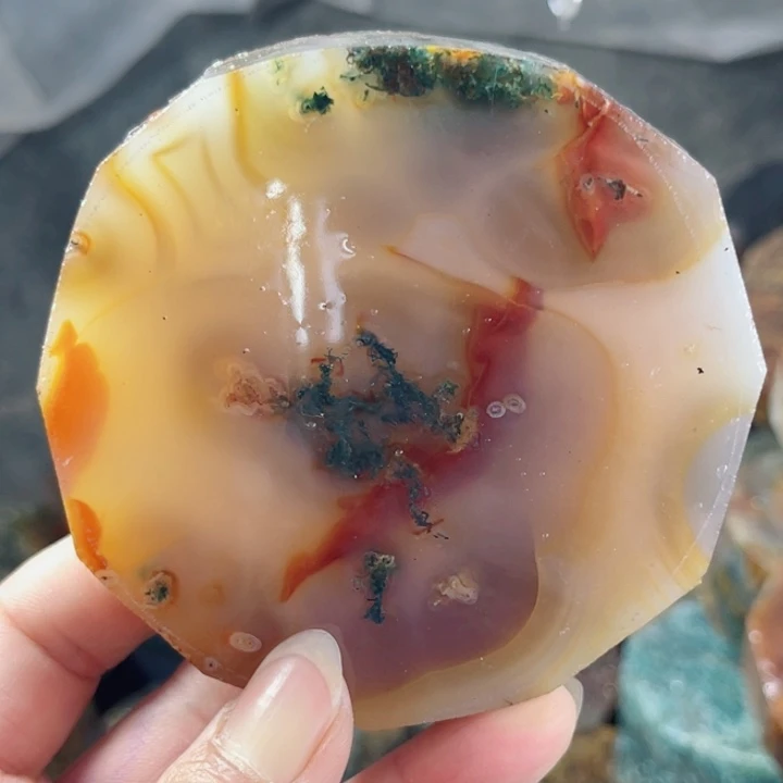 定制玛瑙自***心定制水草玛瑙手镯