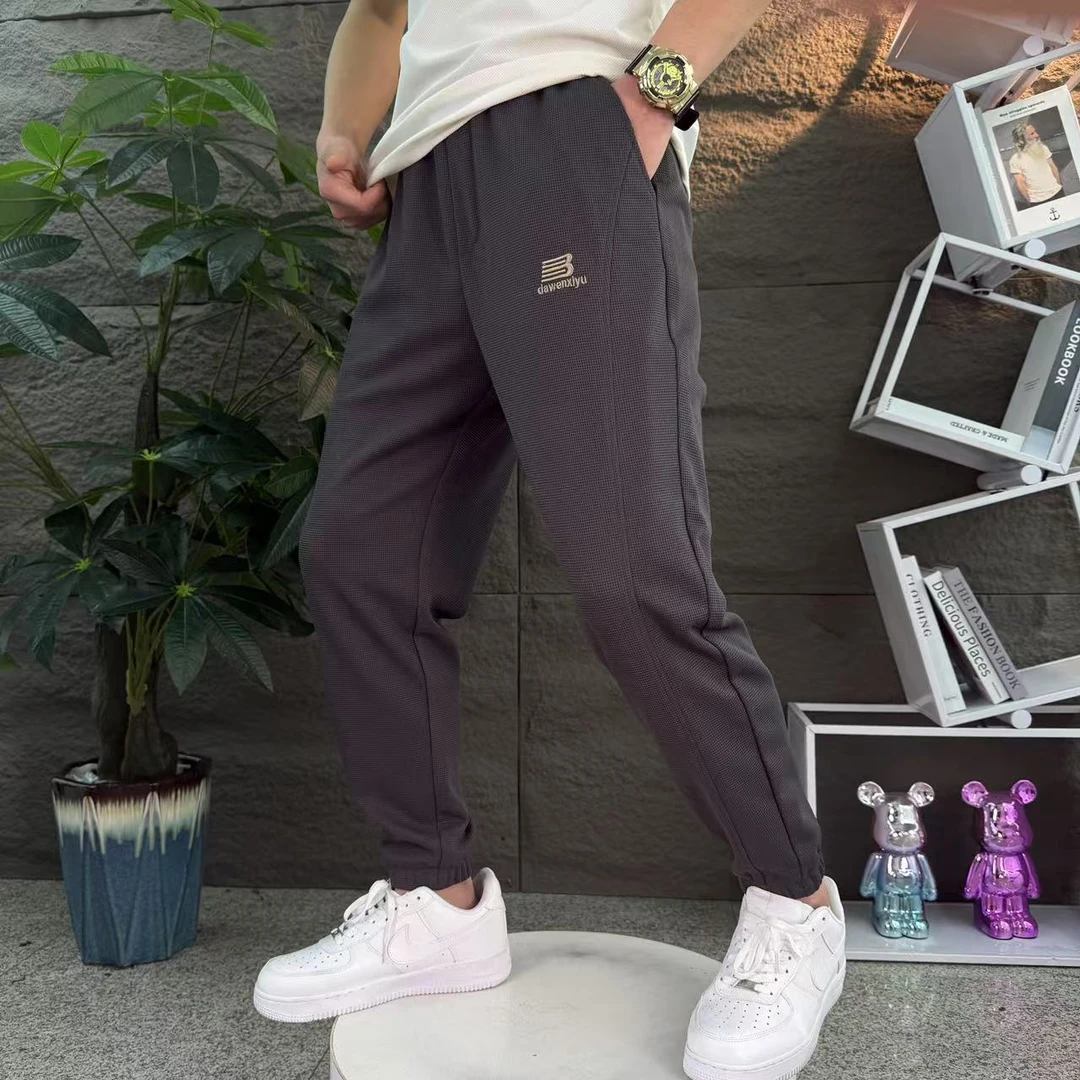 2025年春夏海藻棉春夏休闲男裤百搭青春活力束脚裤高弹透气AD948