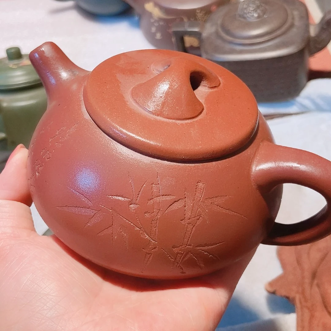 茶壶绿泥宜兴紫砂全手工制作