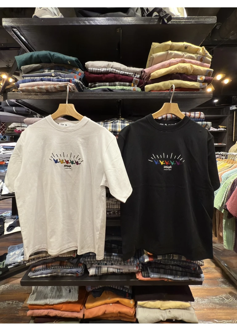 日本海外whatitisnt2025短袖 刺绣短袖 宽松短袖 男女同款 棉