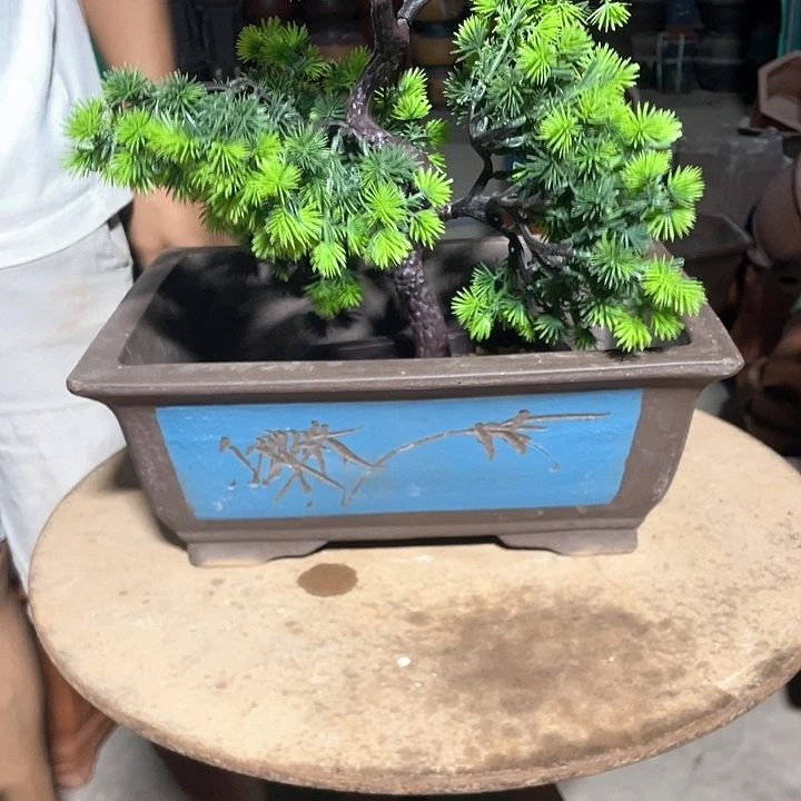 32蓝色马槽花盆花盆