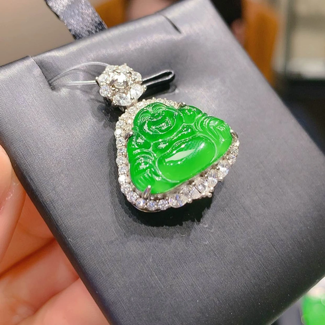 【闪购商品】翡翠颈饰银S925镶嵌2柒姐