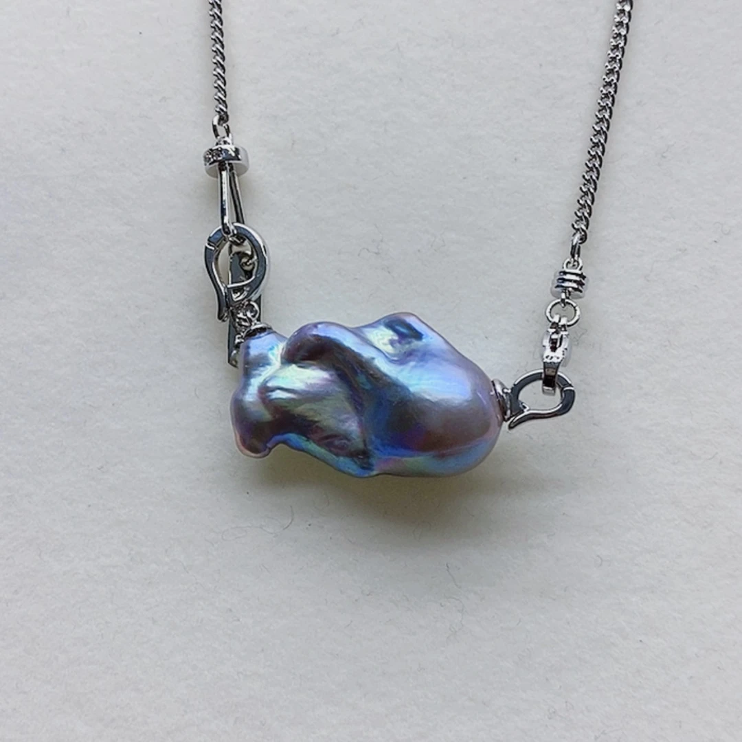 【闪购商品】淡水珍珠耳饰银S925镶嵌刘*分