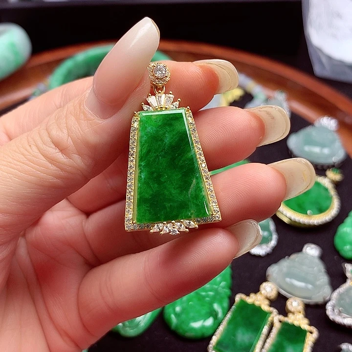 颈饰银S925镶嵌翡翠翡翠