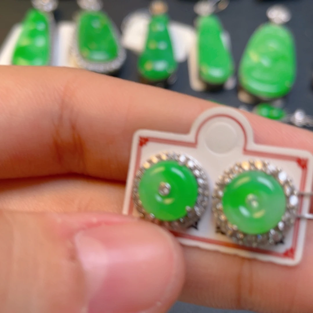 翡翠银S925镶嵌颈饰