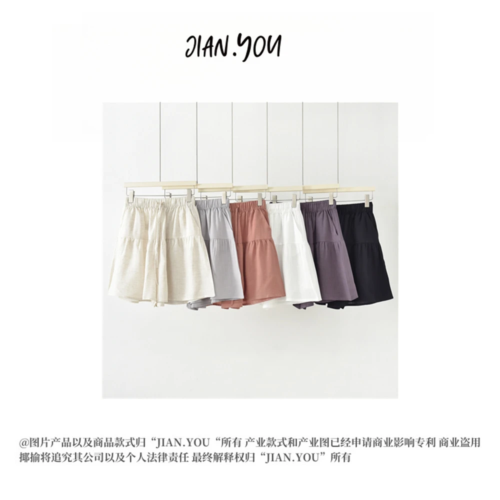 DINGPAI-[时尚百搭]2025夏季新款高腰显瘦休闲五分裤K-MF1097