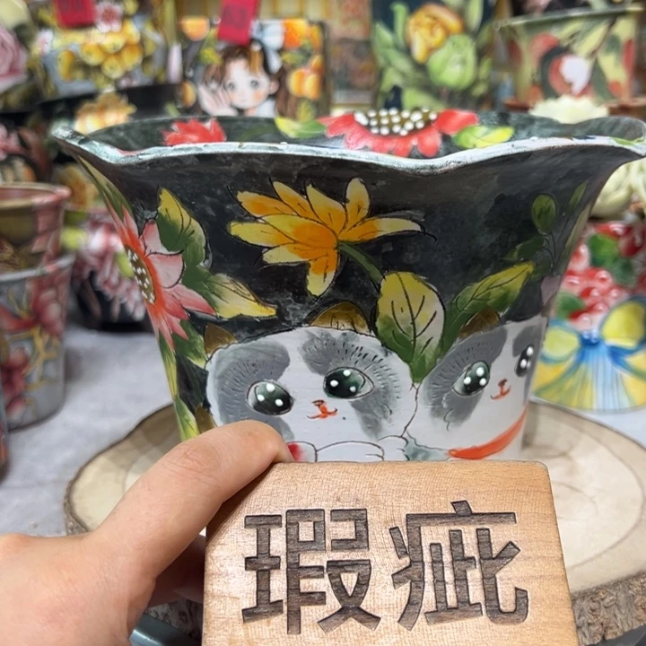 景德镇红陶精品手绘陶瓷