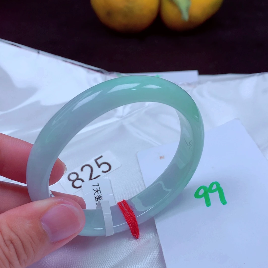 未镶嵌手镯翡翠缅甸天然A货翡翠手镯57.3贵妃