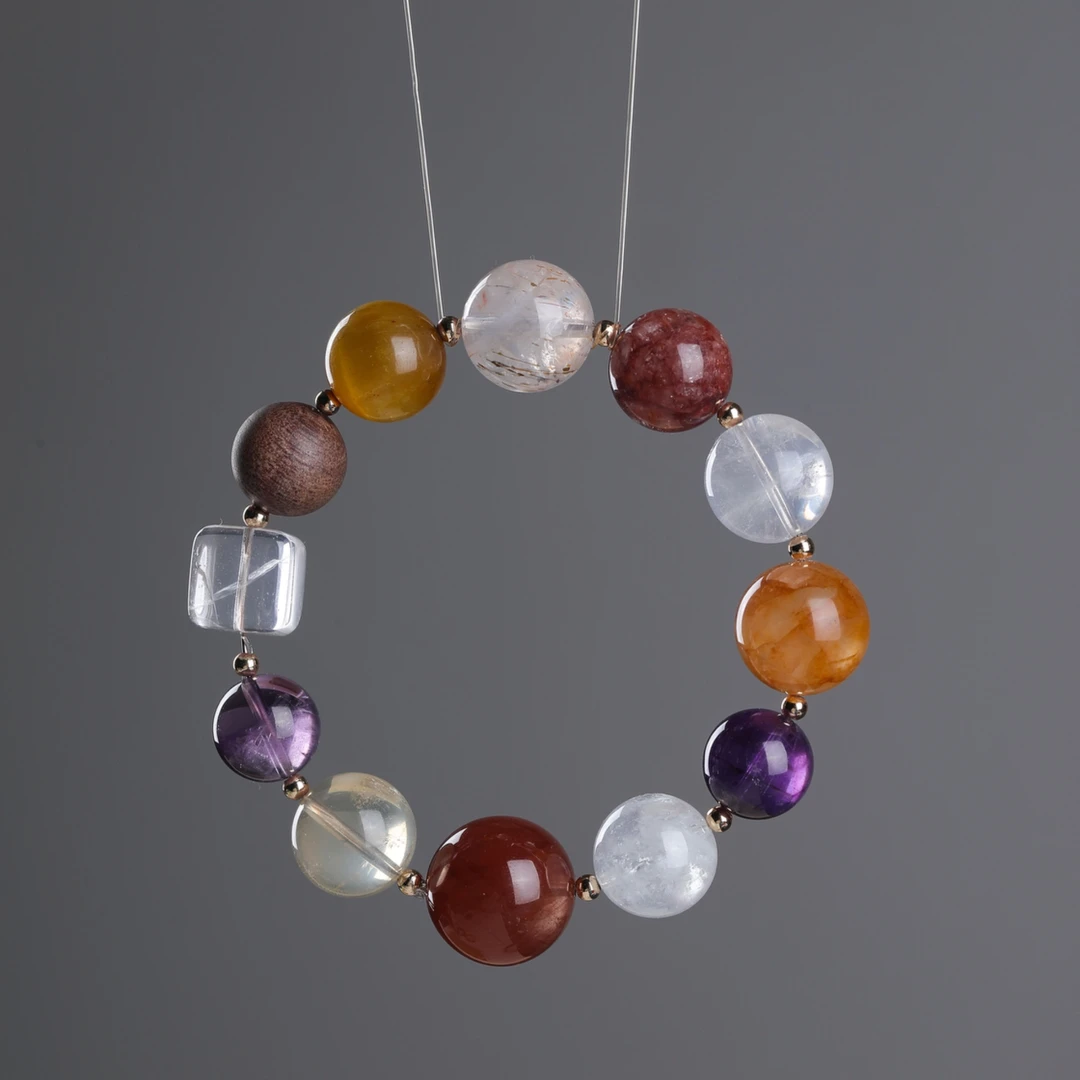 「暴富仙女 」紫水晶彩色手链 水晶多宝设计款手链 多样性发一