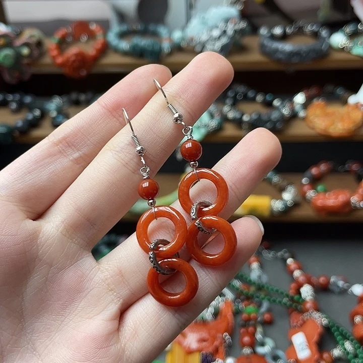 翡翠未镶嵌耳饰饰品