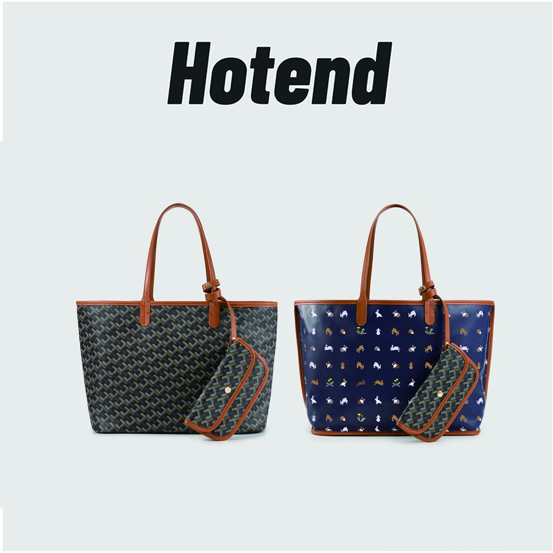 【美国Hotend】轻奢百搭大容量双面单肩托特包狗牙包 约35*15*26cm