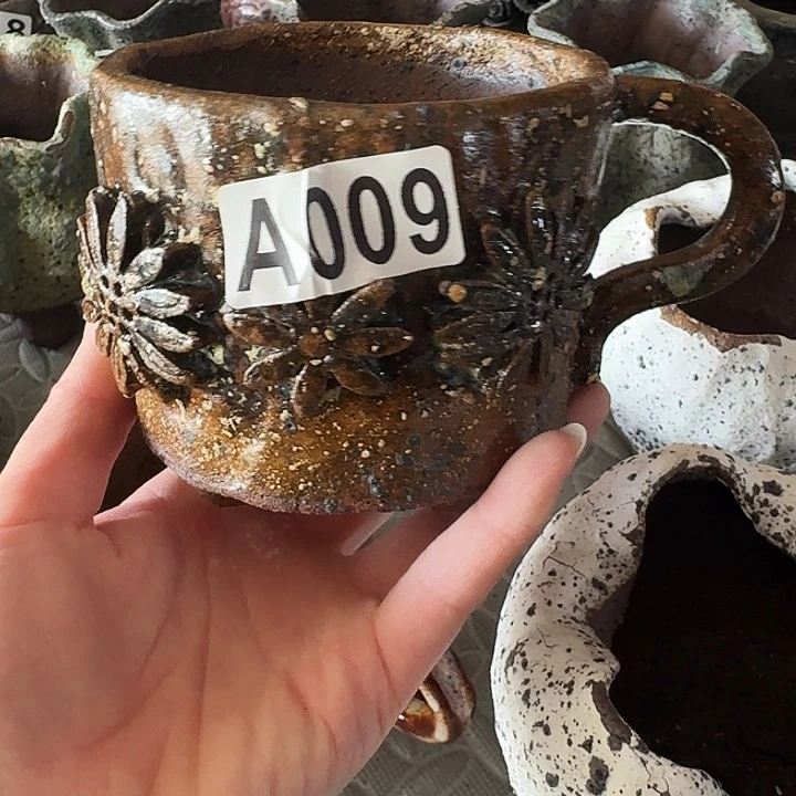 内口8高9粗陶手工