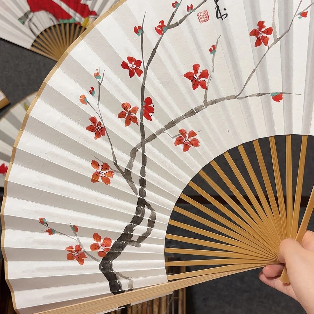 书法张*言手写手绘作品9.5寸玉竹梅花