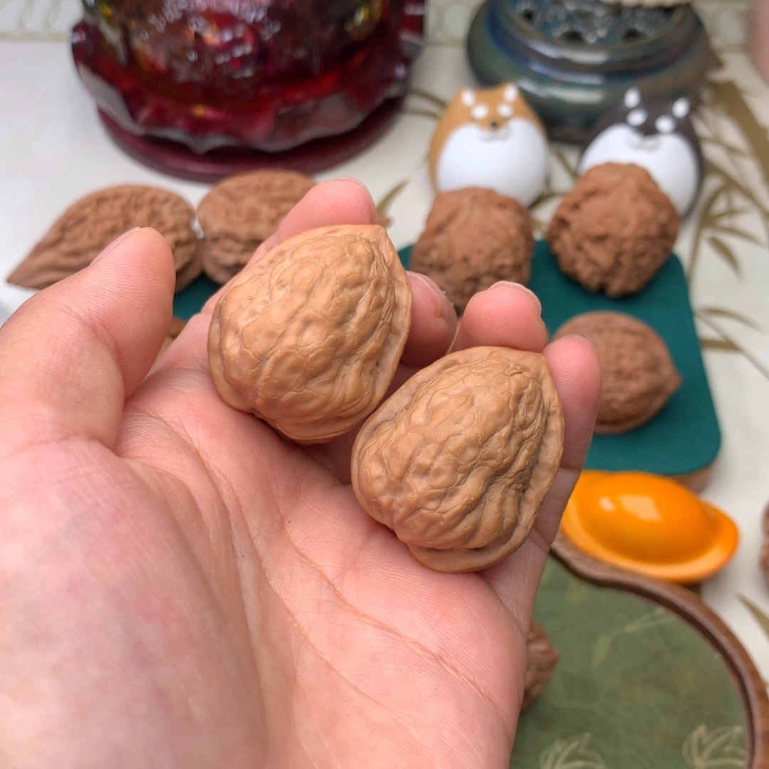 把件文玩核桃石子金蟾30