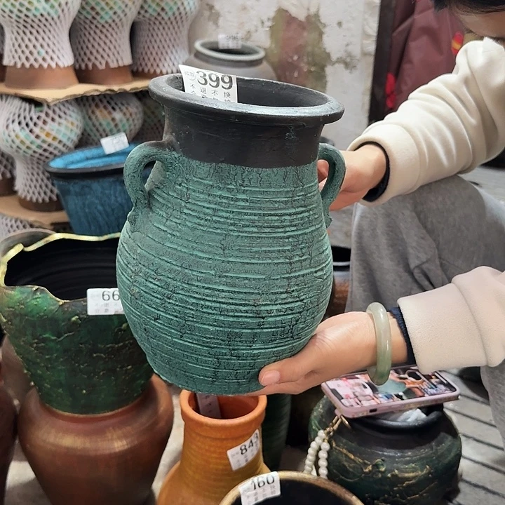 绿色双耳399高度23口径15