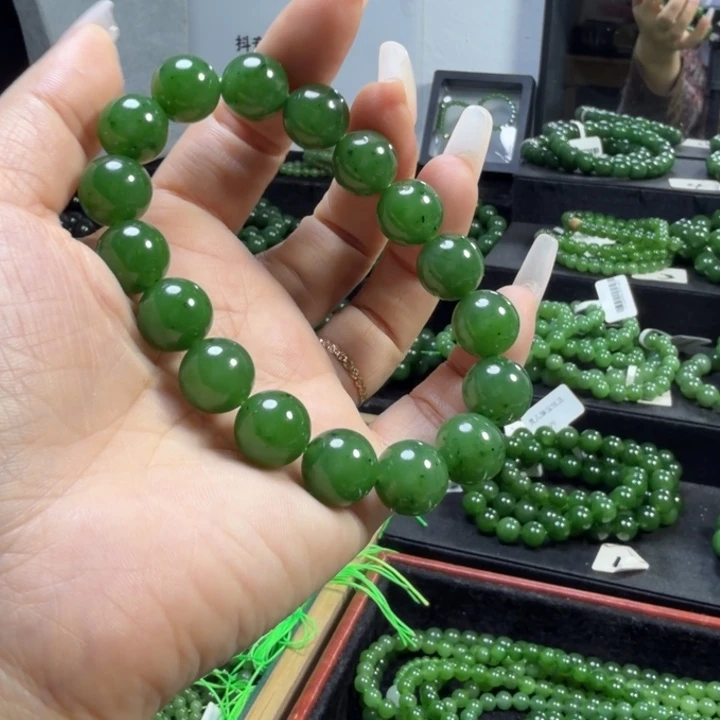和田玉（碧玉）未镶嵌手链12