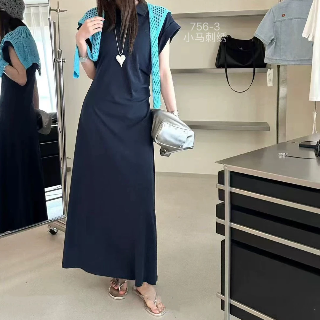 756-3 裙长120cm左右SANFAN  新款翻领小飞袖连衣裙