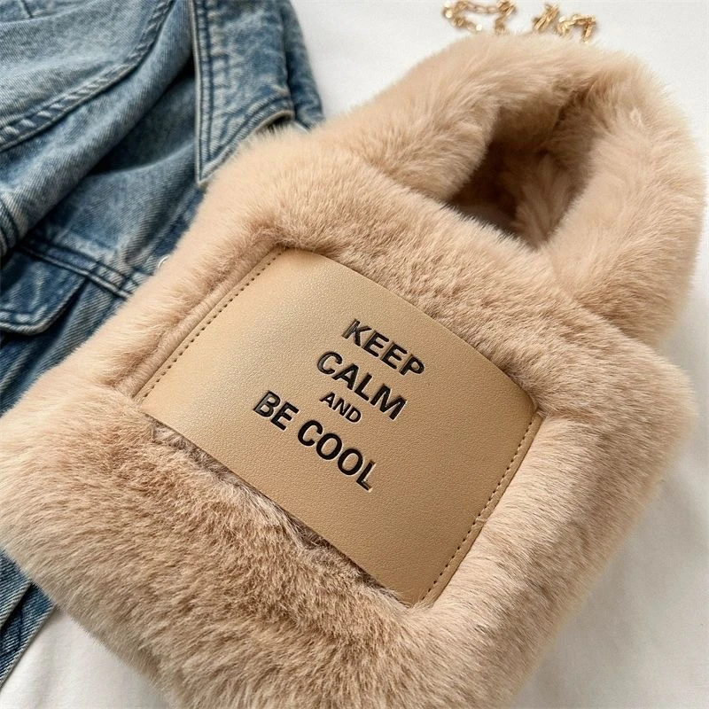 新年礼物高颜值毛毛小包气质外出ins樱桃毛球毛绒手提包大容量包