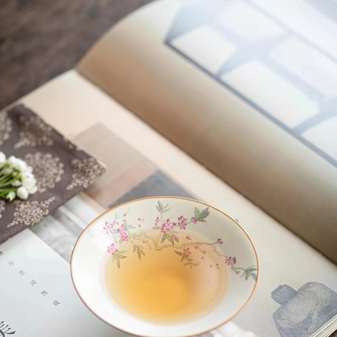 汝窑花好月圆斗笠主人杯