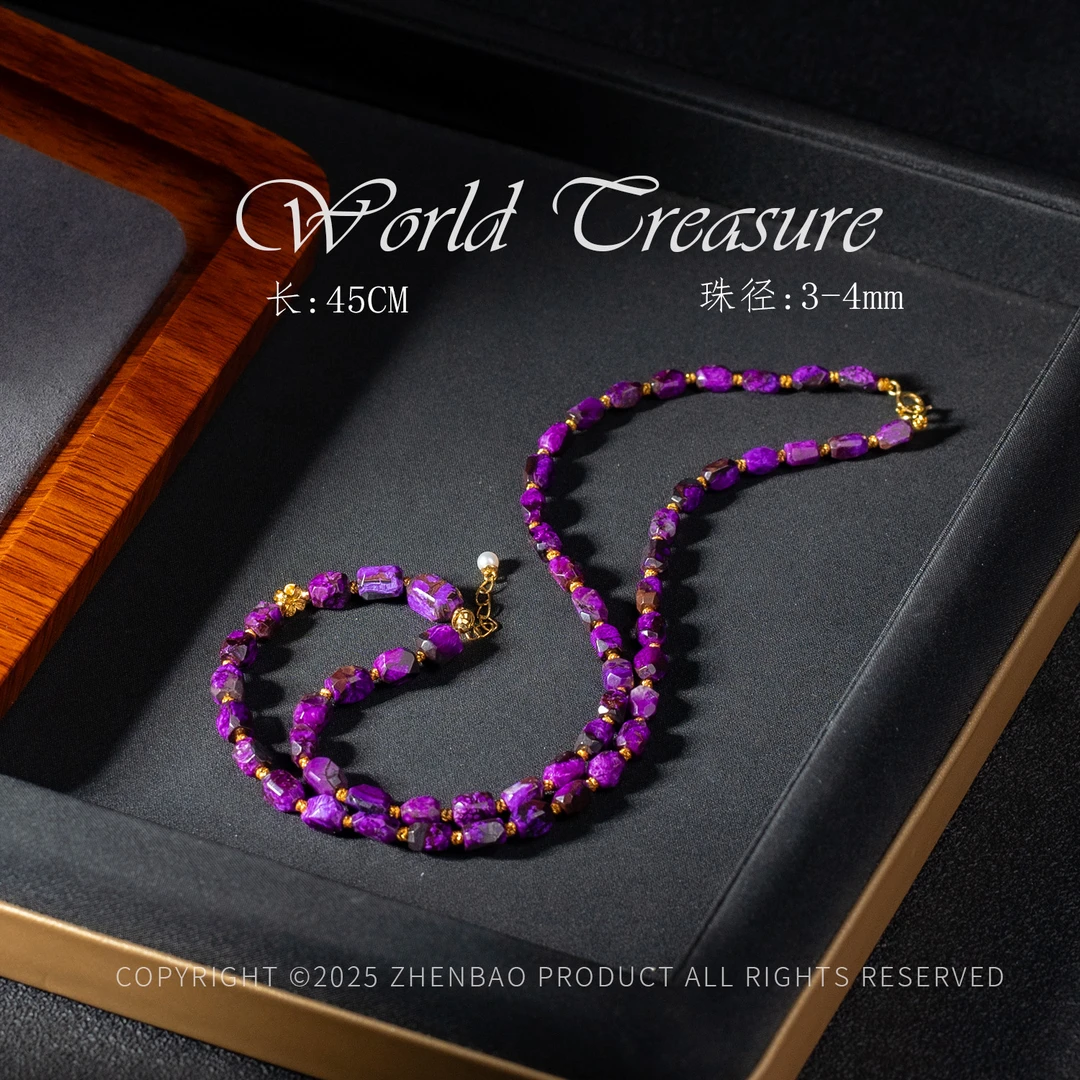 丝绒舒俱来切面项链/P13080/多样性发一件/45cm/孤