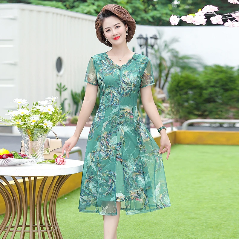 【撤柜断码甩】M1440女装连衣裙时尚夏季休闲百搭中长款裙子