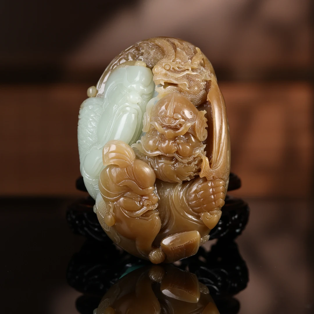 dx和田玉糖白玉刘关张25110100991