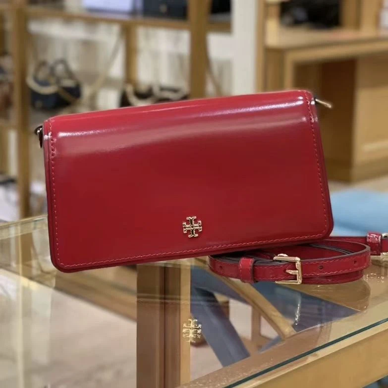 ToryBurch/汤丽柏琦 EMERSON 风琴包翻盖斜挎包  25.5*8*13