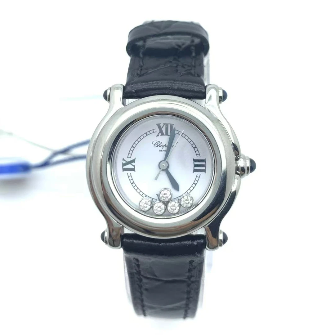 95新 Chopard/萧邦 02222/快乐五钻/石英腕表/26盘/表带后配