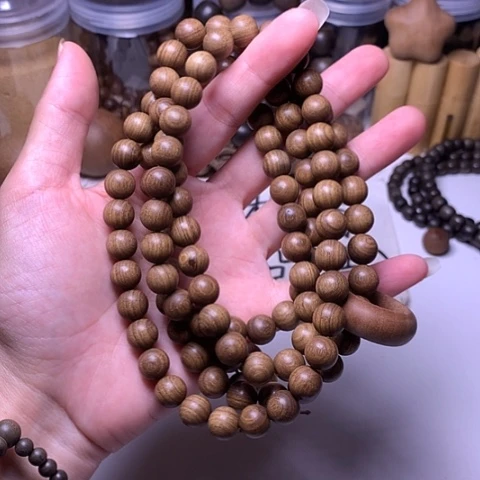 檀香木手串/手链老山檀香黑肉1.0/108顺纹沉