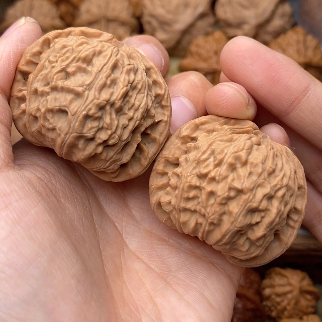 把件文玩核桃080号41.5全白