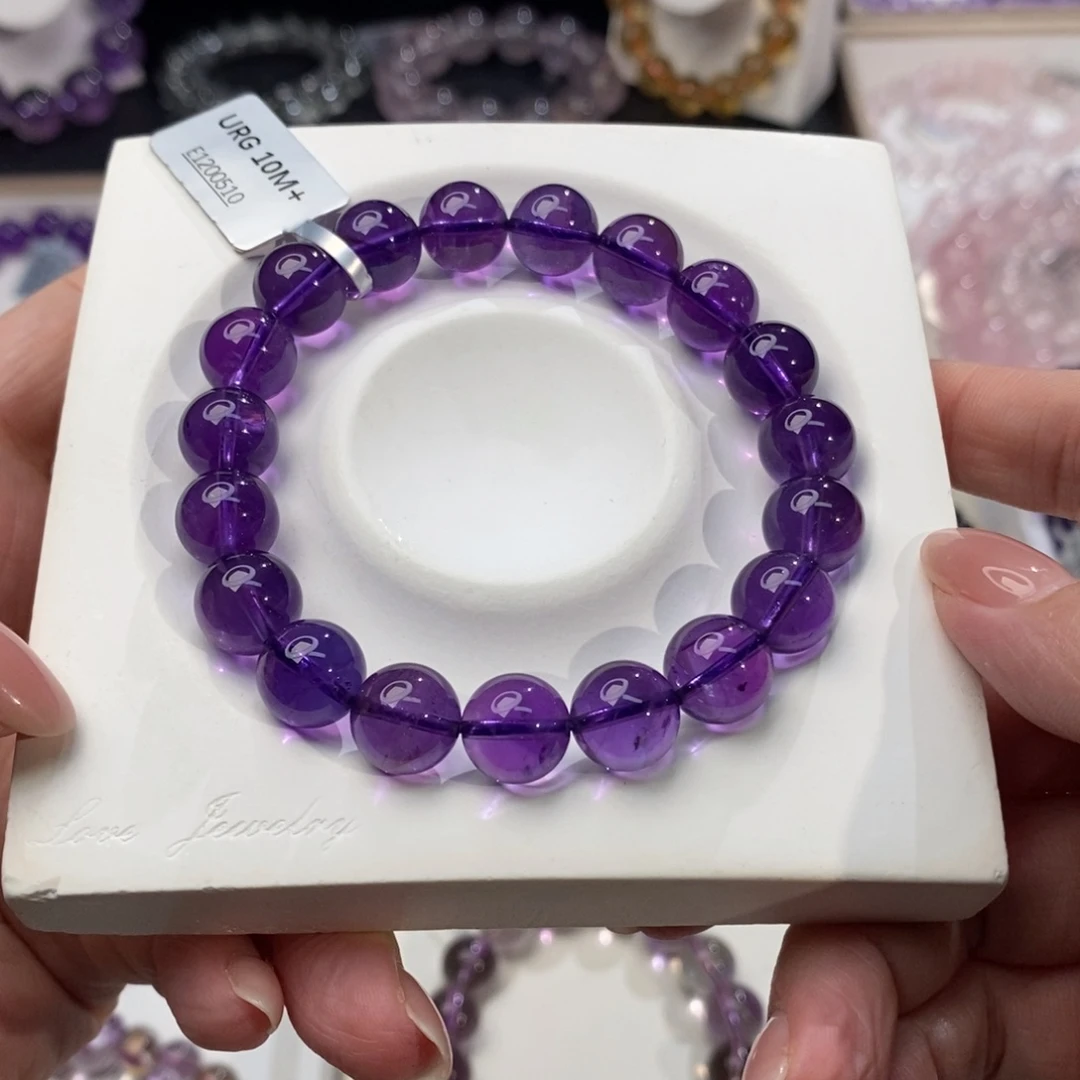 水晶手链未镶嵌乌拉圭紫水晶10m+